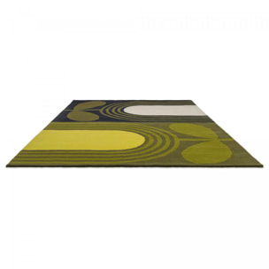 Tapis salon et chambre fait main en laine motif floral WAZA
