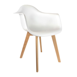 Fauteuil Scandinave Blanc - Lot De 2