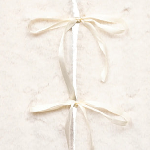 TAPIS SAPIN FOURRURE CREME