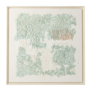 J-Line Tableau Plâtre - bois - blanc/vert clair