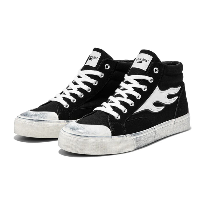 Zapatillas Altas de Hombre High Echo Flame Negro / Blanco D.Franklin