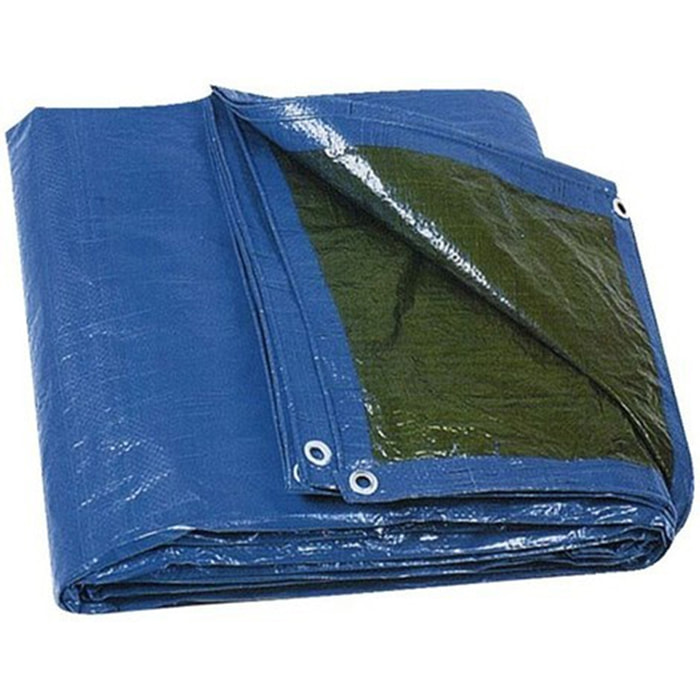 Bâche de Protection étanche avec Oeillets 60gr/m² - Bleu