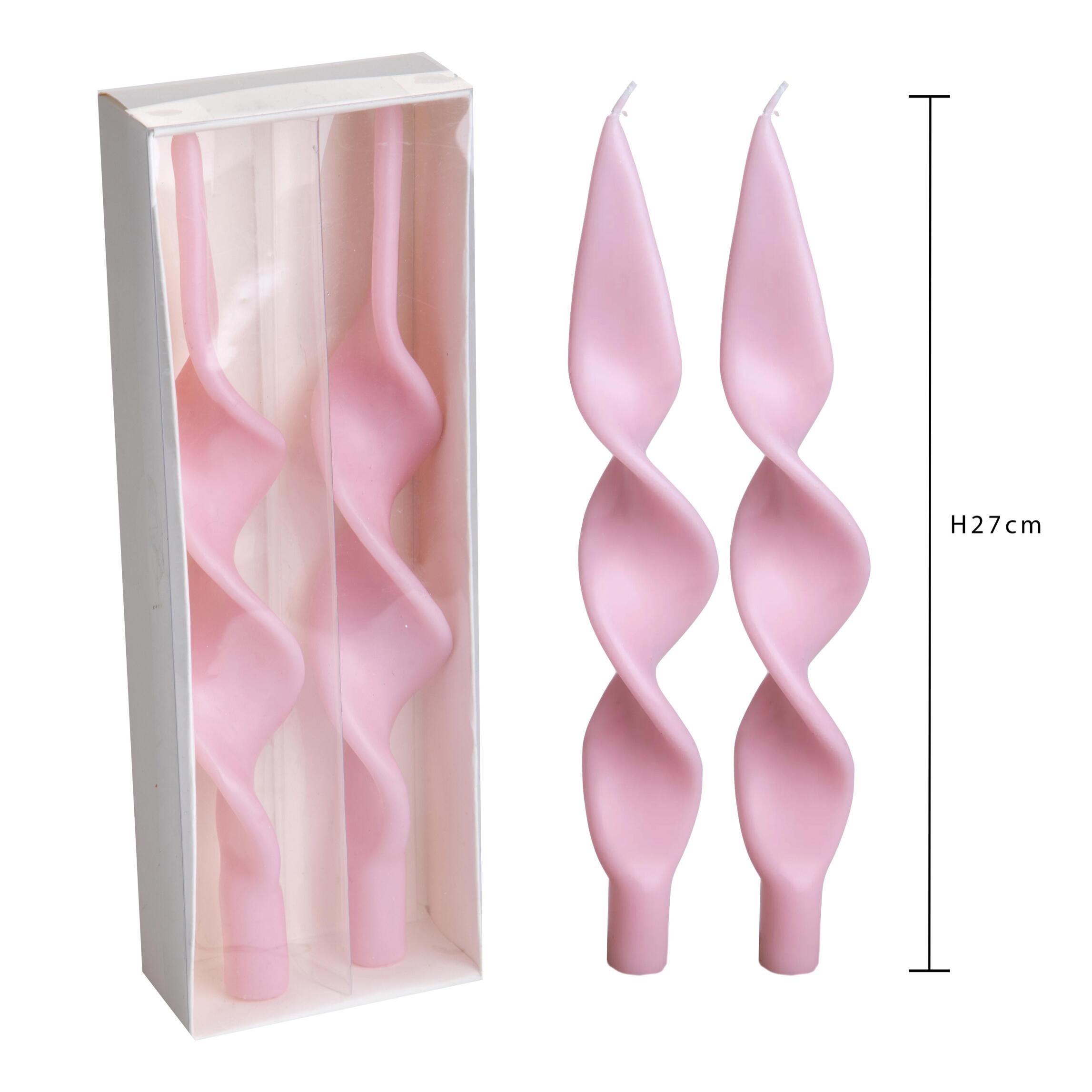 Candele spirale - Pezzi 6 - ROSA - Bianchi Dino SpA