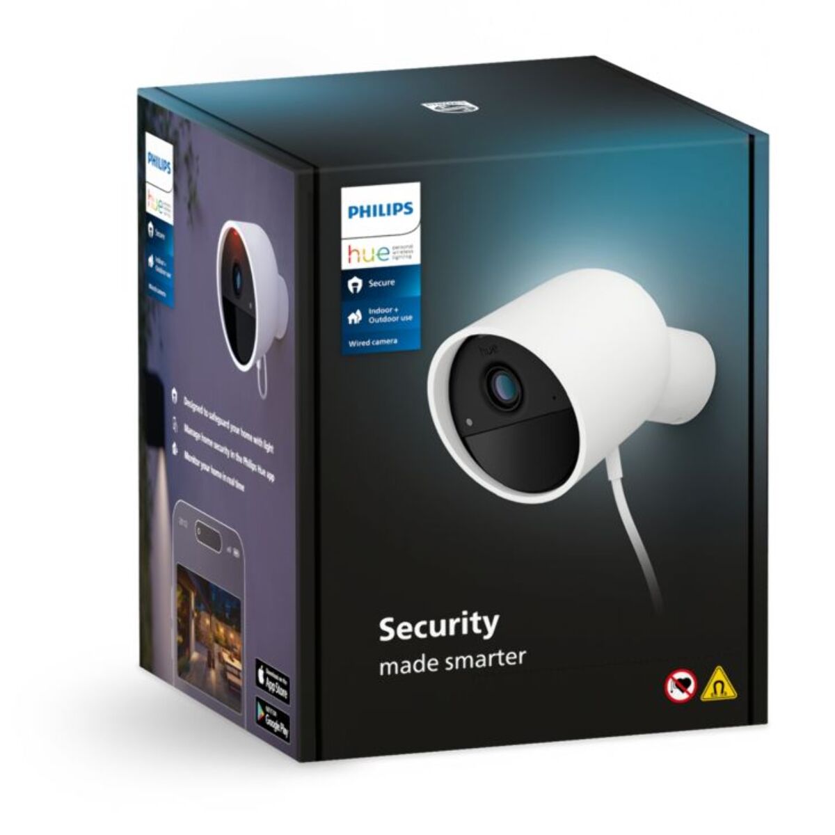 Caméra de surveillance PHILIPS HUE SECURE filaire blanche