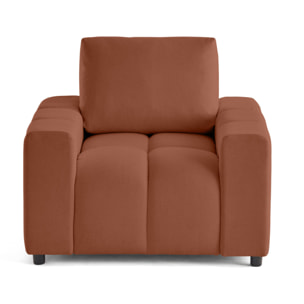 Crocus - fauteuil en tissu - Rouille