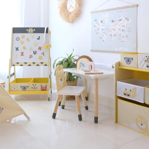 Mesa infantil JUNGLE DRUM multifuncional mueble niños con silla blanco