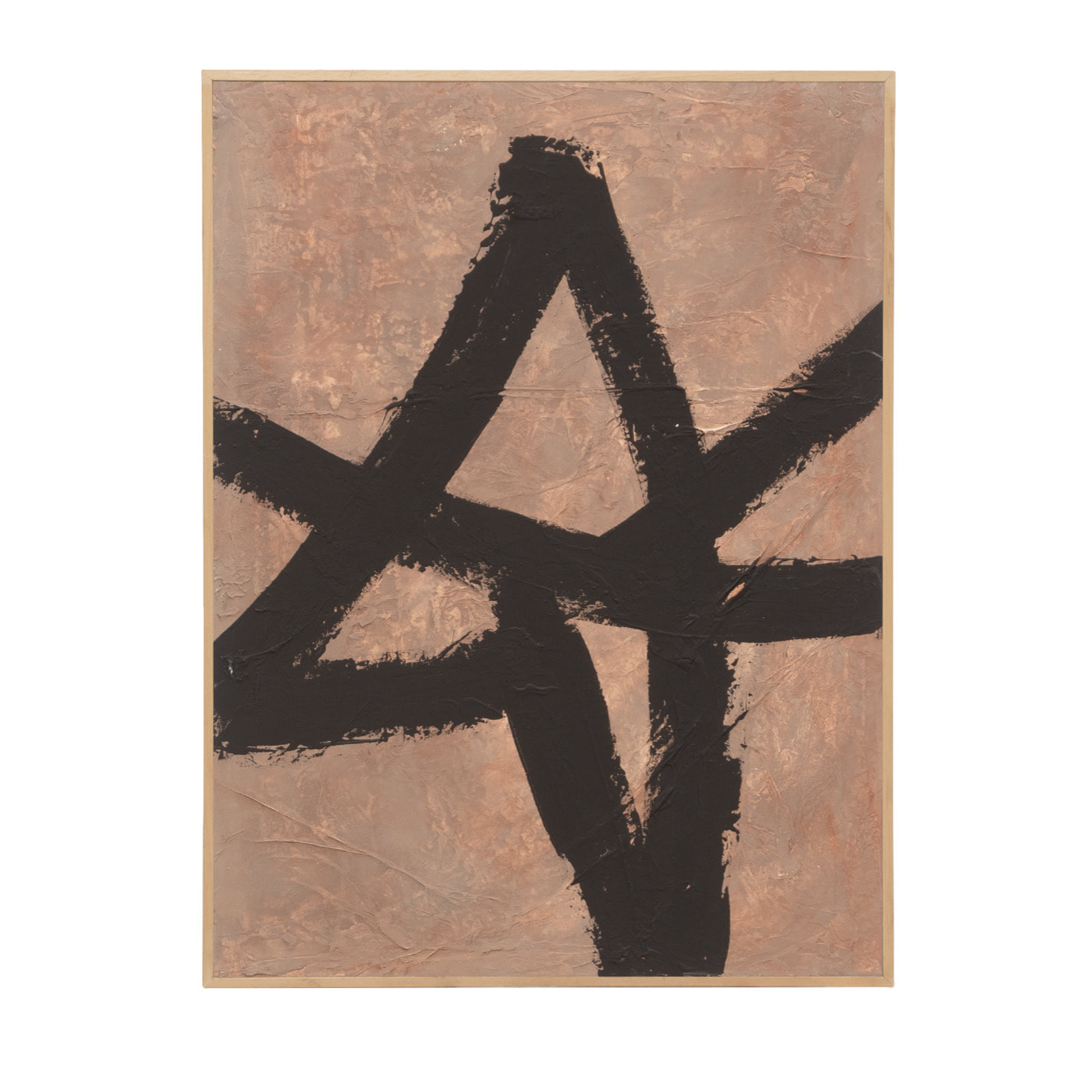 Cuadro marrón decorativo sobre algodón con bastidor de madera pintado artesanalmente con pintura al óleo en varias medidas