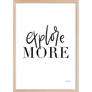 Poster explore more Affiche + cadre en bois - Chêne