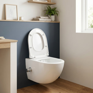 Infinitio WC sans bride avec fonction bidet thermostatique + Abattant softclose (SATINF011RREXPBFCT)
