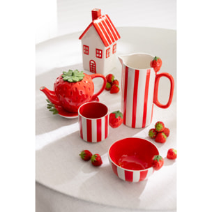 J-Line bol Fruit Dolomite - céramique - jaune/orange/rouge - 3 pcs