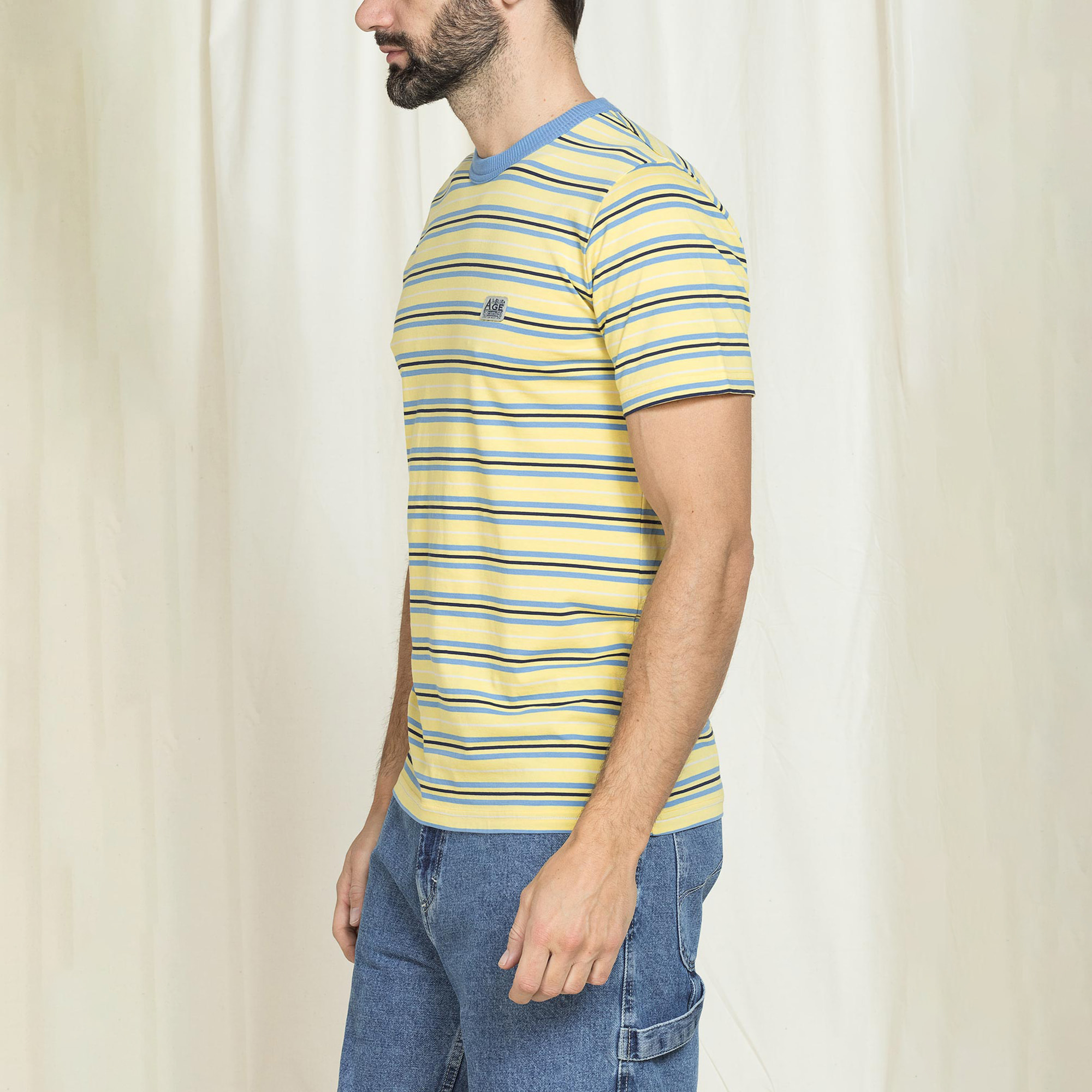 T-SHIRT A RIGHE MODELLO CARRERA BLUE AGE REPLICA