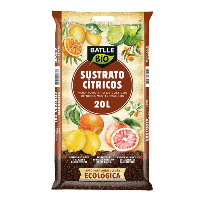 Sustrato Cítricos ecológico Batlle Bio 20 L