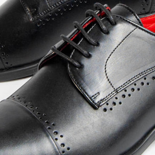 Zapato Oxford De Piel - Negro