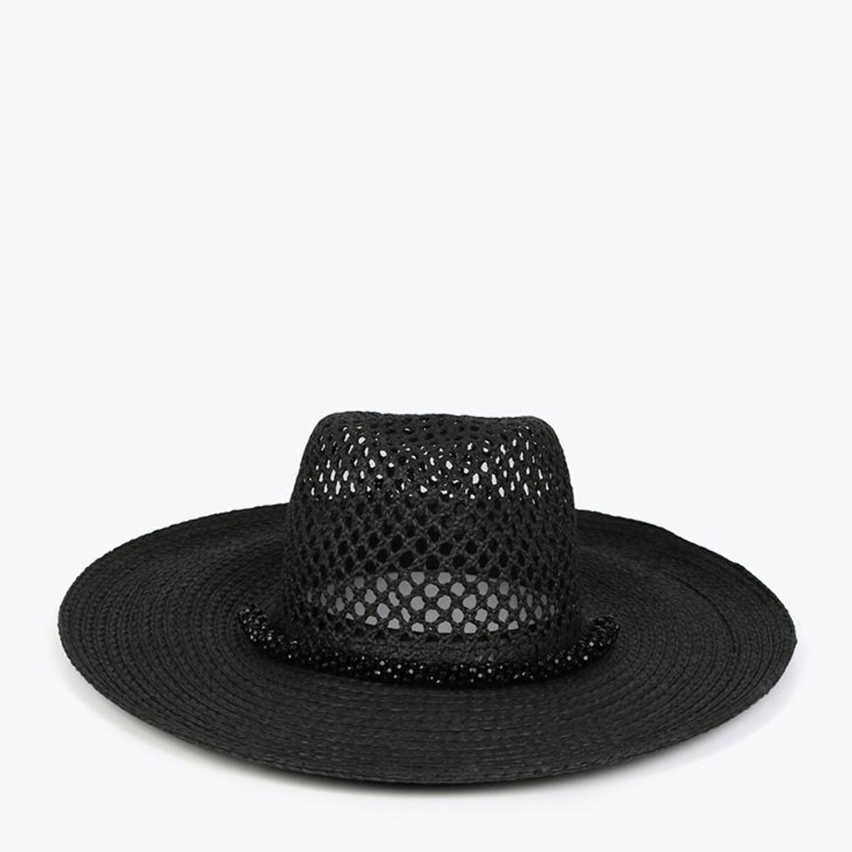 Cappello effetto cowboy in rafia