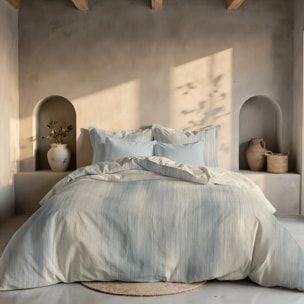 Housse de couette 100 % coton 80 fils Lluc Bleu