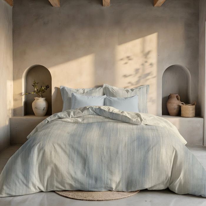 Housse de couette 100 % coton 80 fils Lluc Bleu