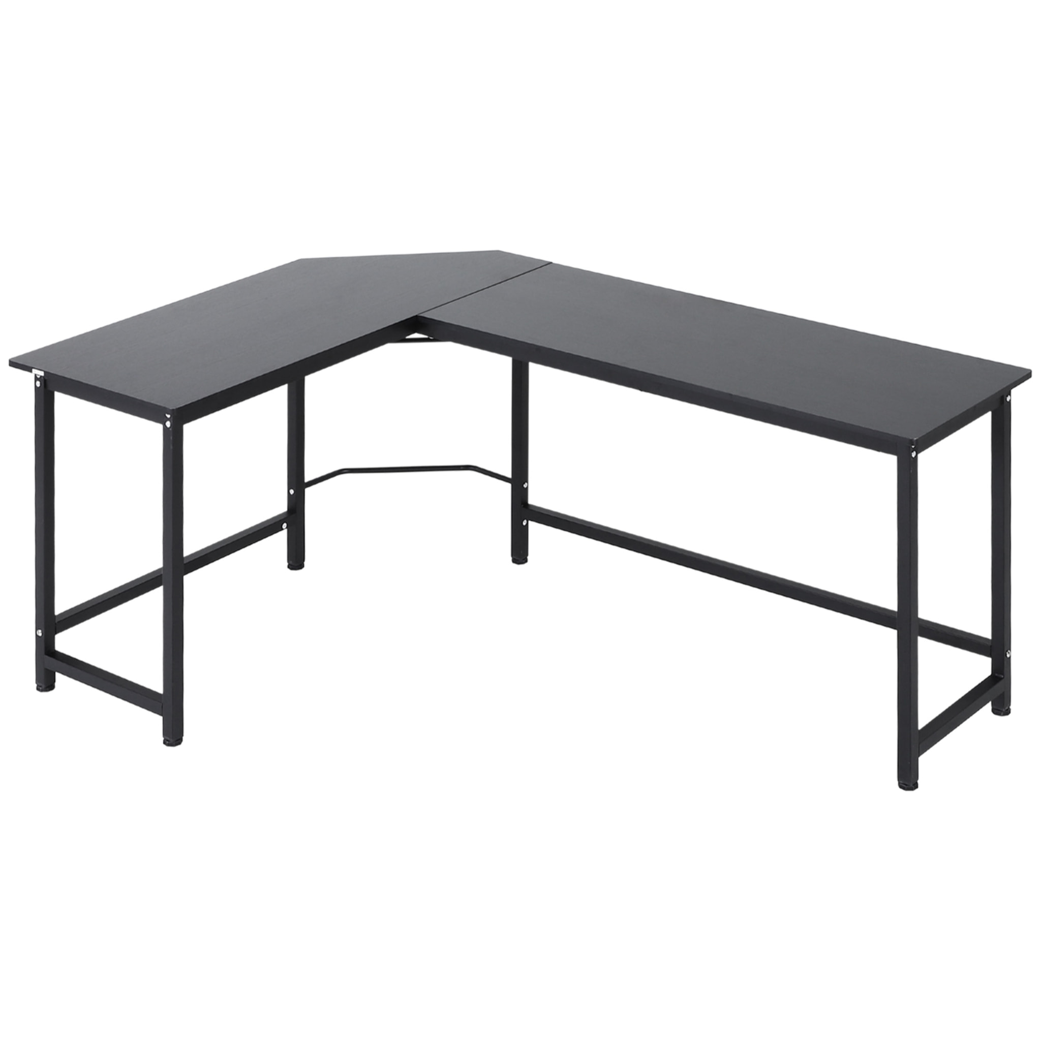 Mesa de Ordenador Escritorio para Oficina 168x120x75cm Negro