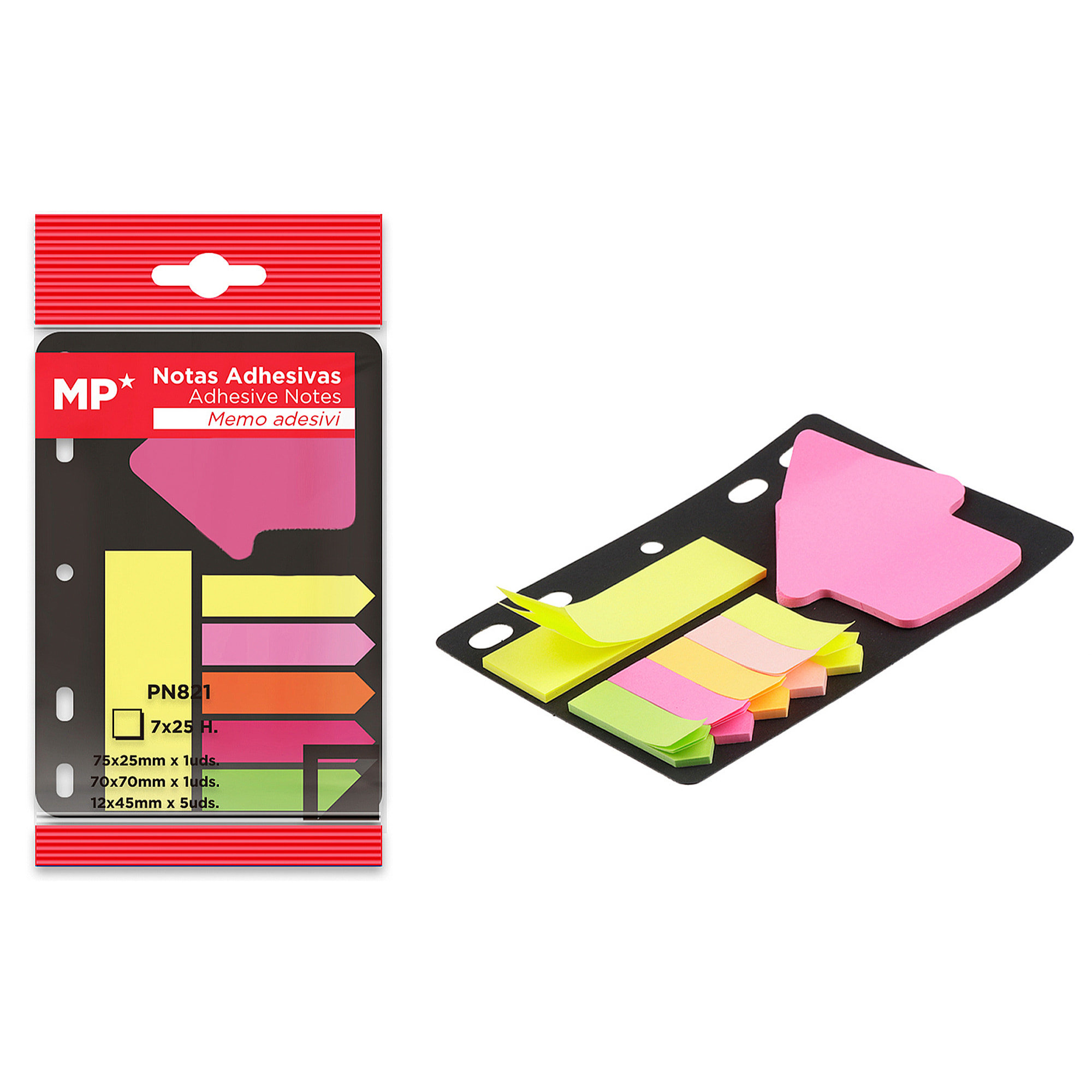 PACK 24 UNITA' NOTE ADESIVE PER FODERINE 7 x 25 FOGLI