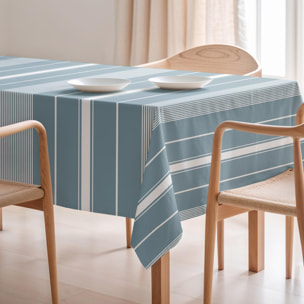 Nappe imprimée anti-tâches MALIBÚ BLEU