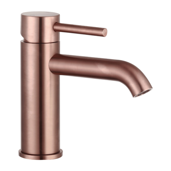 Mitigeur lavabo bec bas PAINI Ortence bronze cuivré avec vidage clic clac