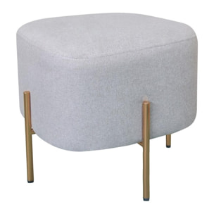 Pouf design in tessuto beige - Kate