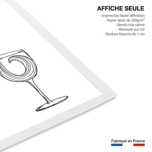 Poster vin des landes Affiche seule