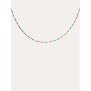 Collana Dots Turquoise Enamel in Argento