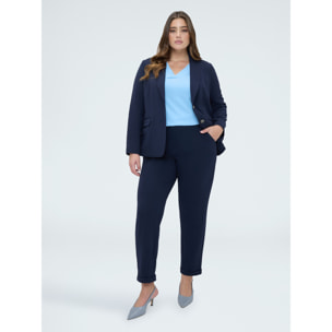 Fiorella Rubino - Pantaloni Ballon in tessuto stretch - Blu