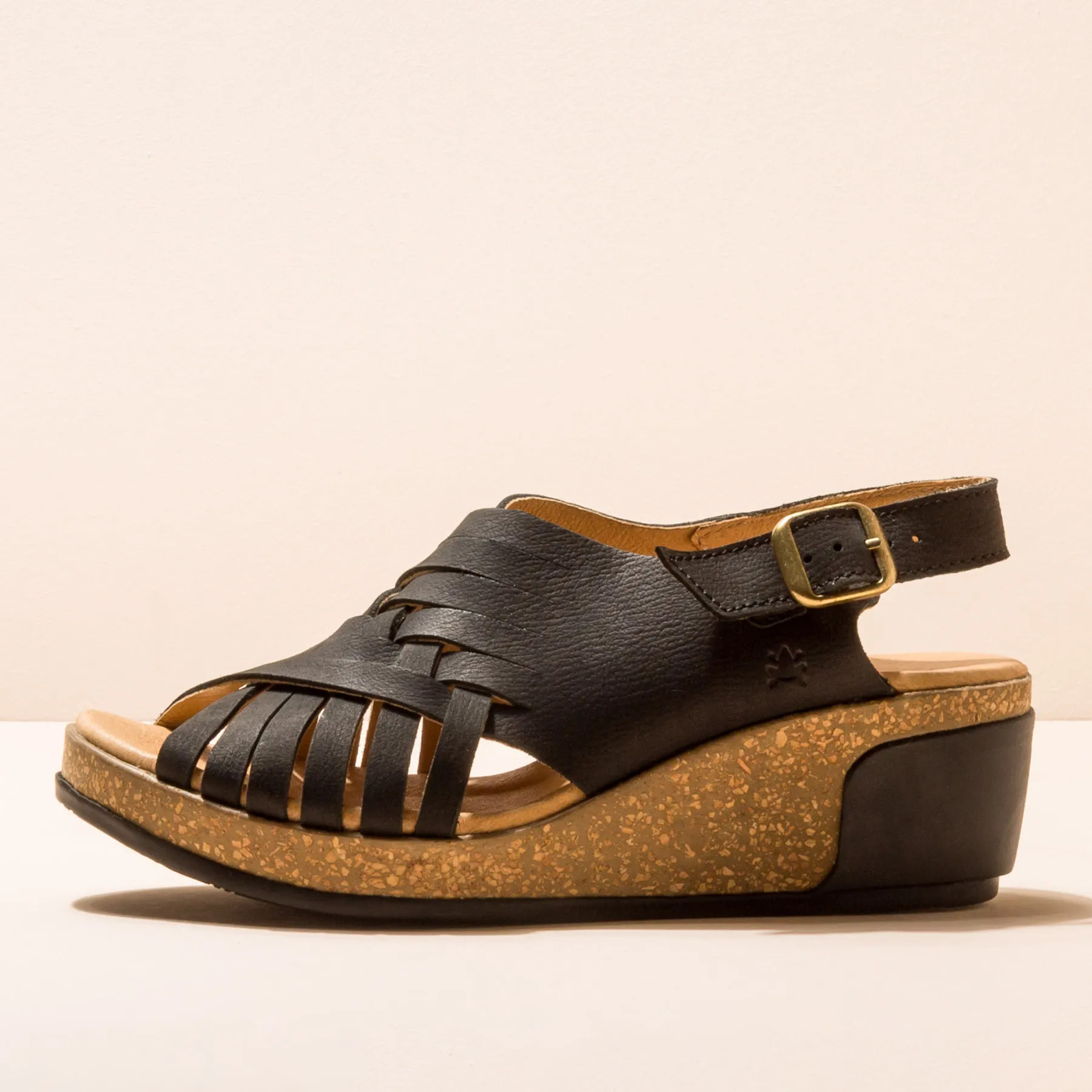 Sandalias N5018 PLEASANT BLACK / LEAVES color Black