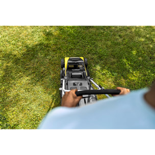 Tondeuse à gazon sans fil 36 V Karcher LMO 4-18 Dual avec 2 batteries 18V-5Ah- moteur brushless- autonomie 450 m²- coupe 37 cm