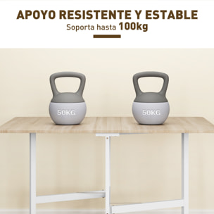 Mesa Plegable de Comedor para 4-6 Personas Mesa de Comedor Plegable con Alas Abatibles y Ruedas Mesa Abatible para Cocina Comedor Sala de Estar 120x80x73 cm Roble