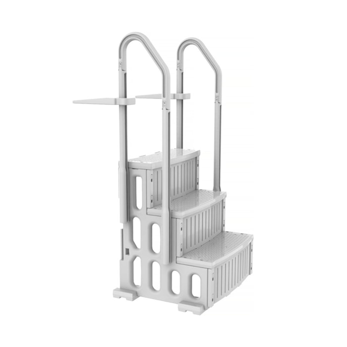 Escalier simple de piscine "Nathan" - 3 marches - en plastique