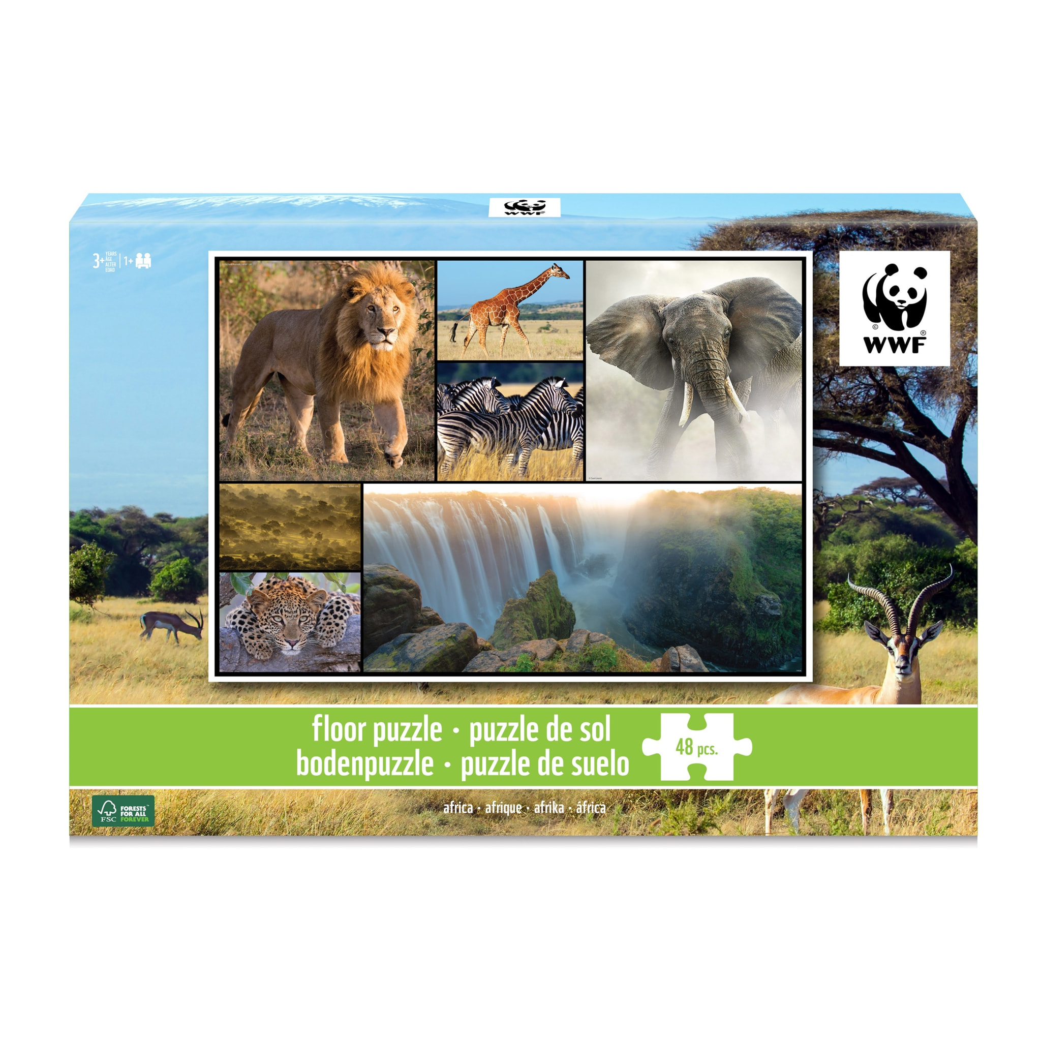 WWF ROMPECABEZAS - ÁFRICA 48 PCS