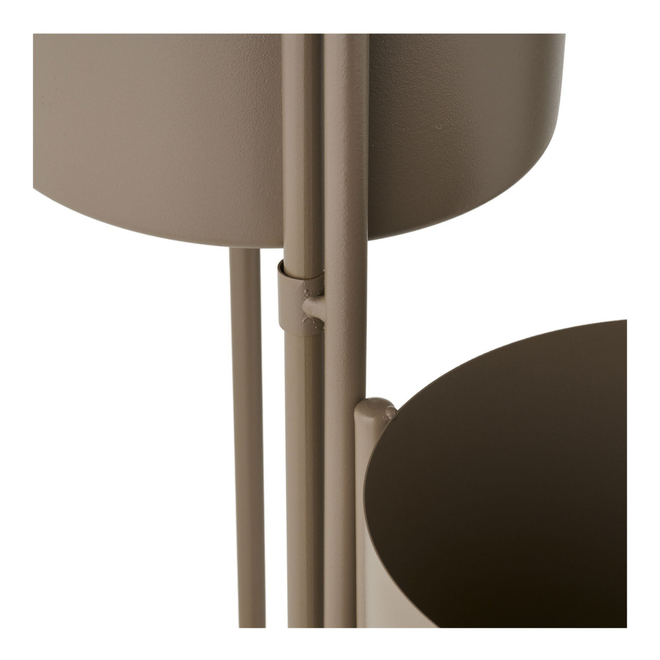 Supporto portavasi a 3 livelli in acciaio marrone 22,5x23x75,5 cm