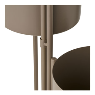 Supporto portavasi a 3 livelli in acciaio marrone 22,5x23x75,5 cm