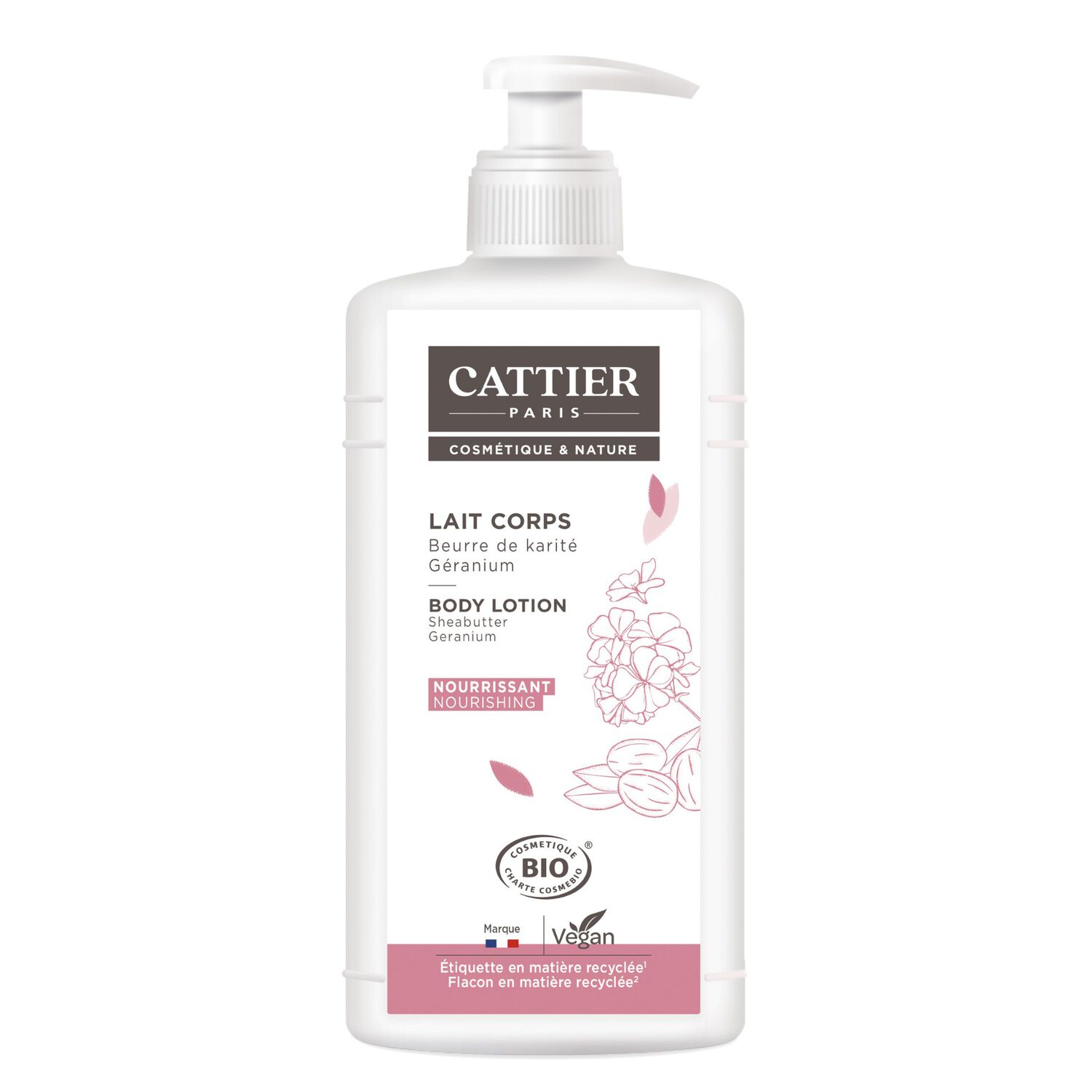 Lait Corps Nourrissant - Beurre de Karité & Géranium 500 ml