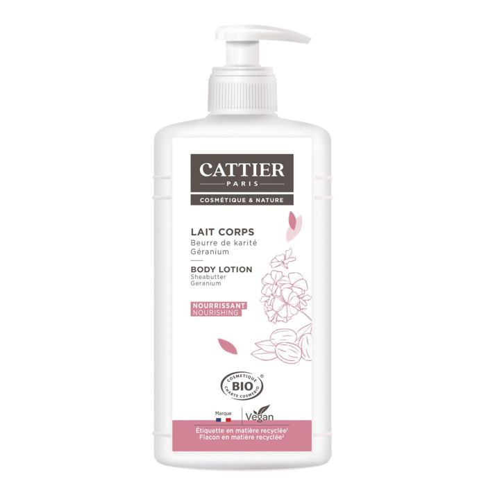 Lait Corps Nourrissant - Beurre de Karité & Géranium 500 ml