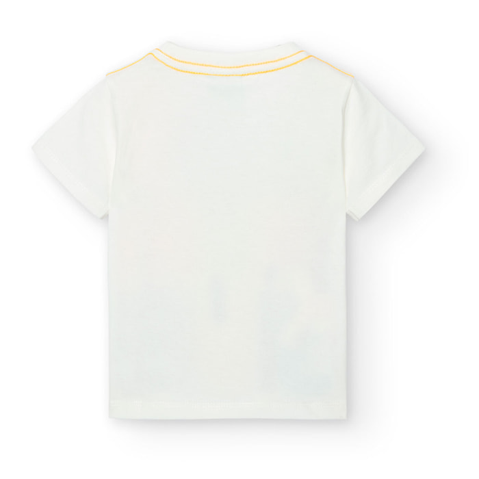 Camiseta niÃ±o estampada, mangas cortas, blanco, 308102