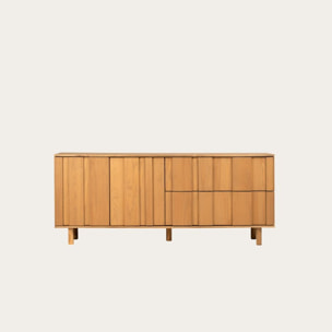 Buffet Sandoli -bois massif d'araucaria-couleur nogal 180 x 75 x 45 cm
