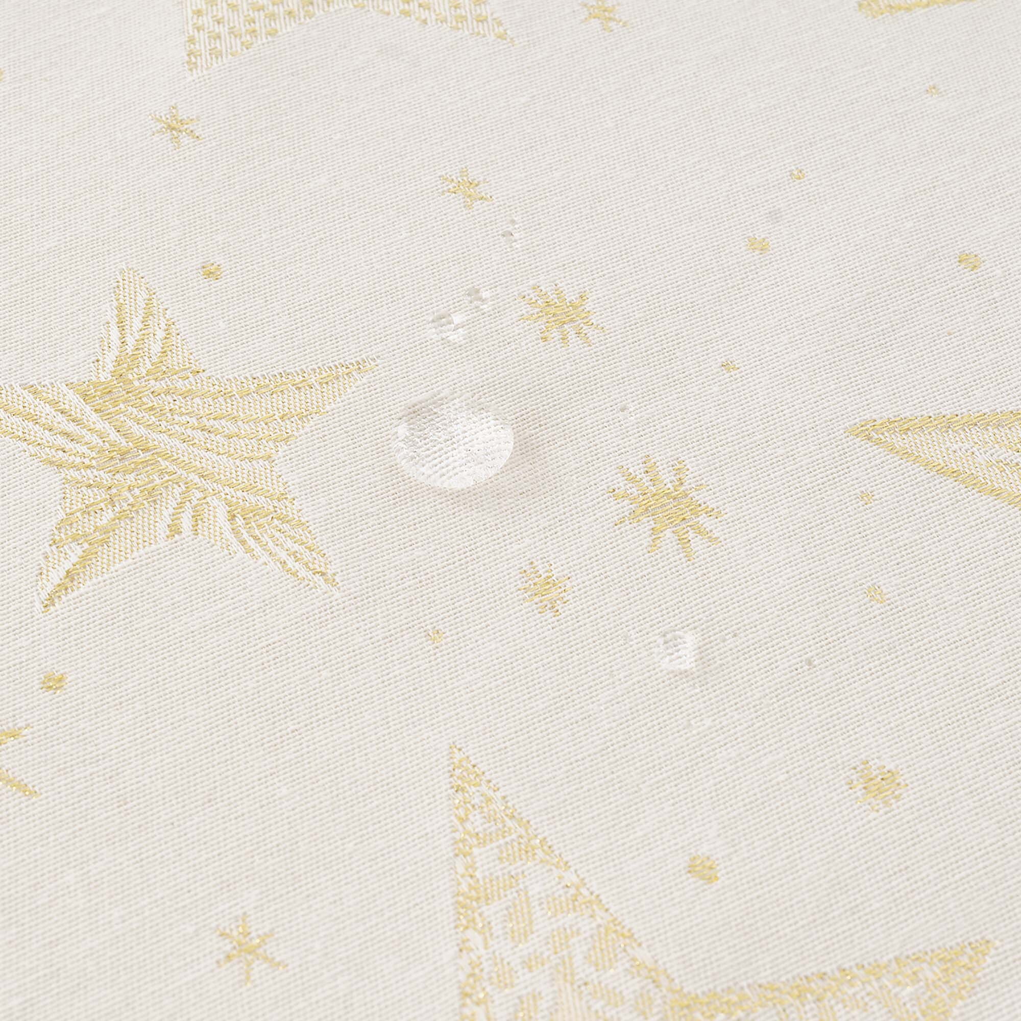 Nappe Anti-tâches Toucher du Tissu Jacquard 31114A Natural Oro Lurex