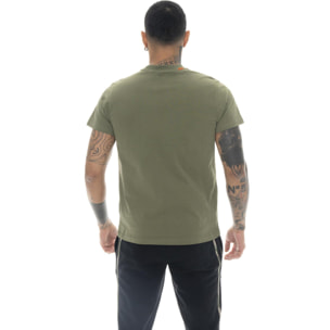 T-shirt da uomo a manica corta in cotone Leone Military 1947