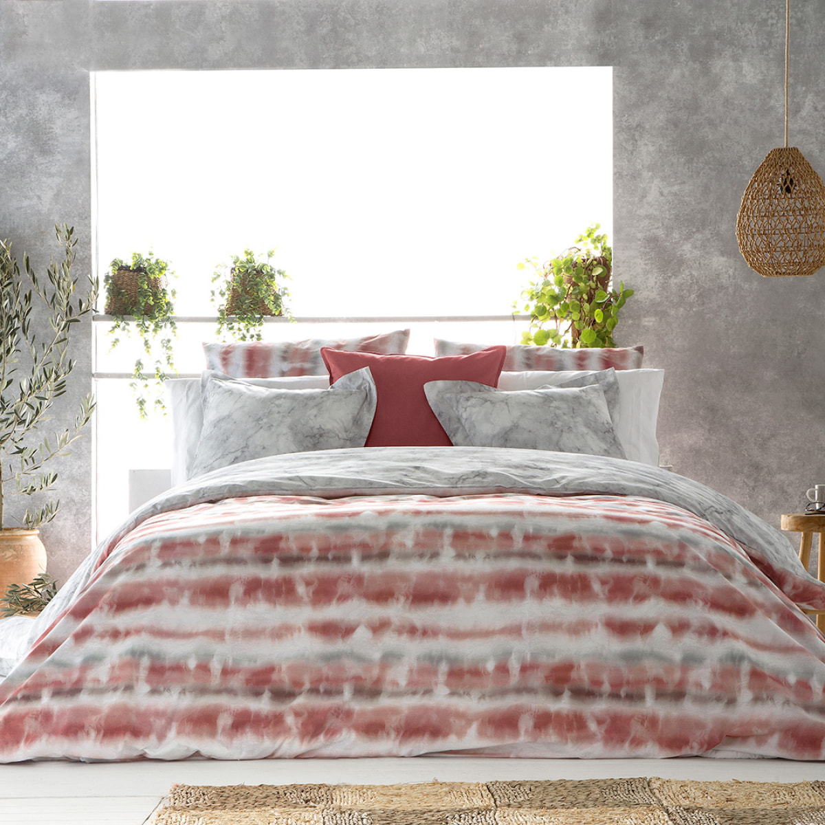 Housse de couette SATET en coton percale - multicolore - vendue seule