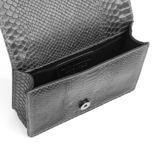 Lorenza Borsa a mano Donna.Pelle autentica Scamosciata Incisione Serpente