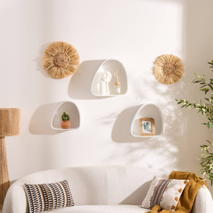 Lot de 3 étagères Sien blanc