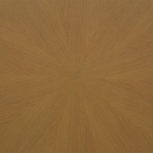 Table à manger ronde bois d'hévéa placage chêne 4 places ANGÈLE