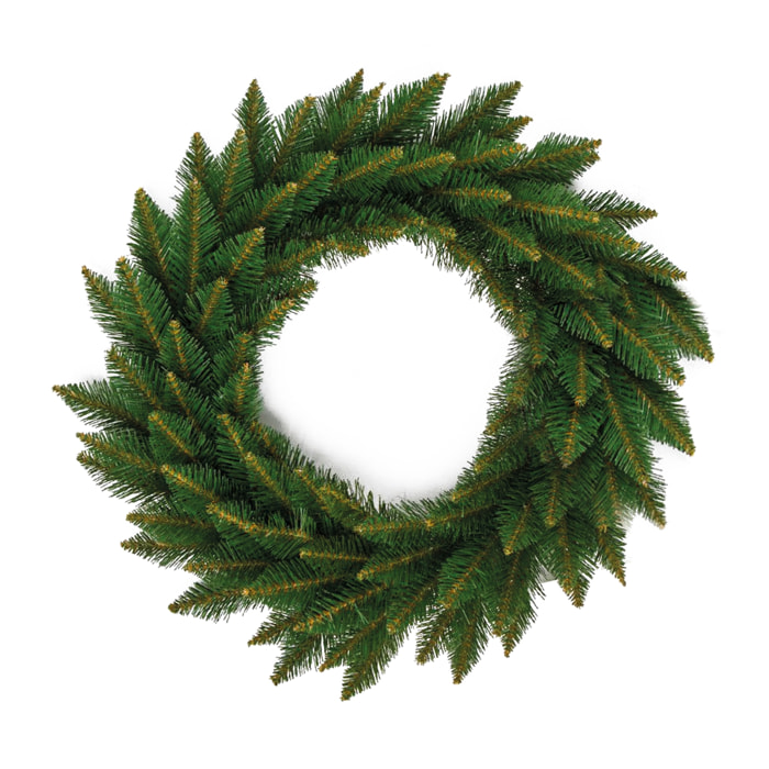 Ghirlanda Natalizia "Spruce"  - Diametro 50cm - Ghirlanda Realistica in PVC - Extra Folta con 68 Rami