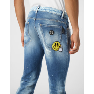 PHILIPP PLEIN Vaqueros de corte recto SMILE