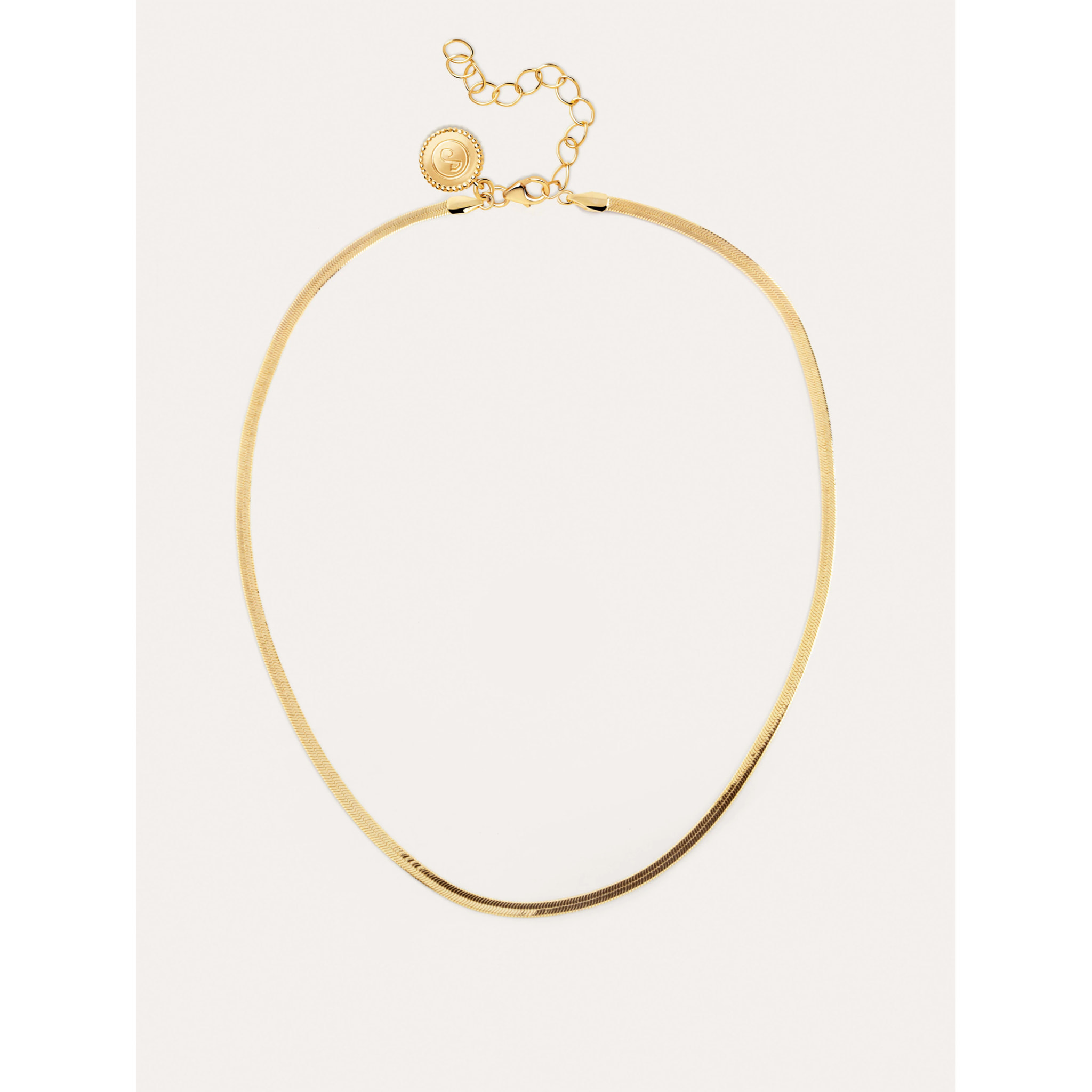 Collana Lisse S in Acciaio Placcato Oro