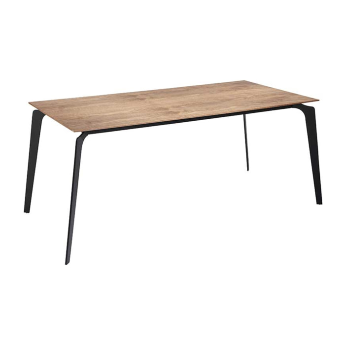 Mesa fija de comedor – Nogal y negro