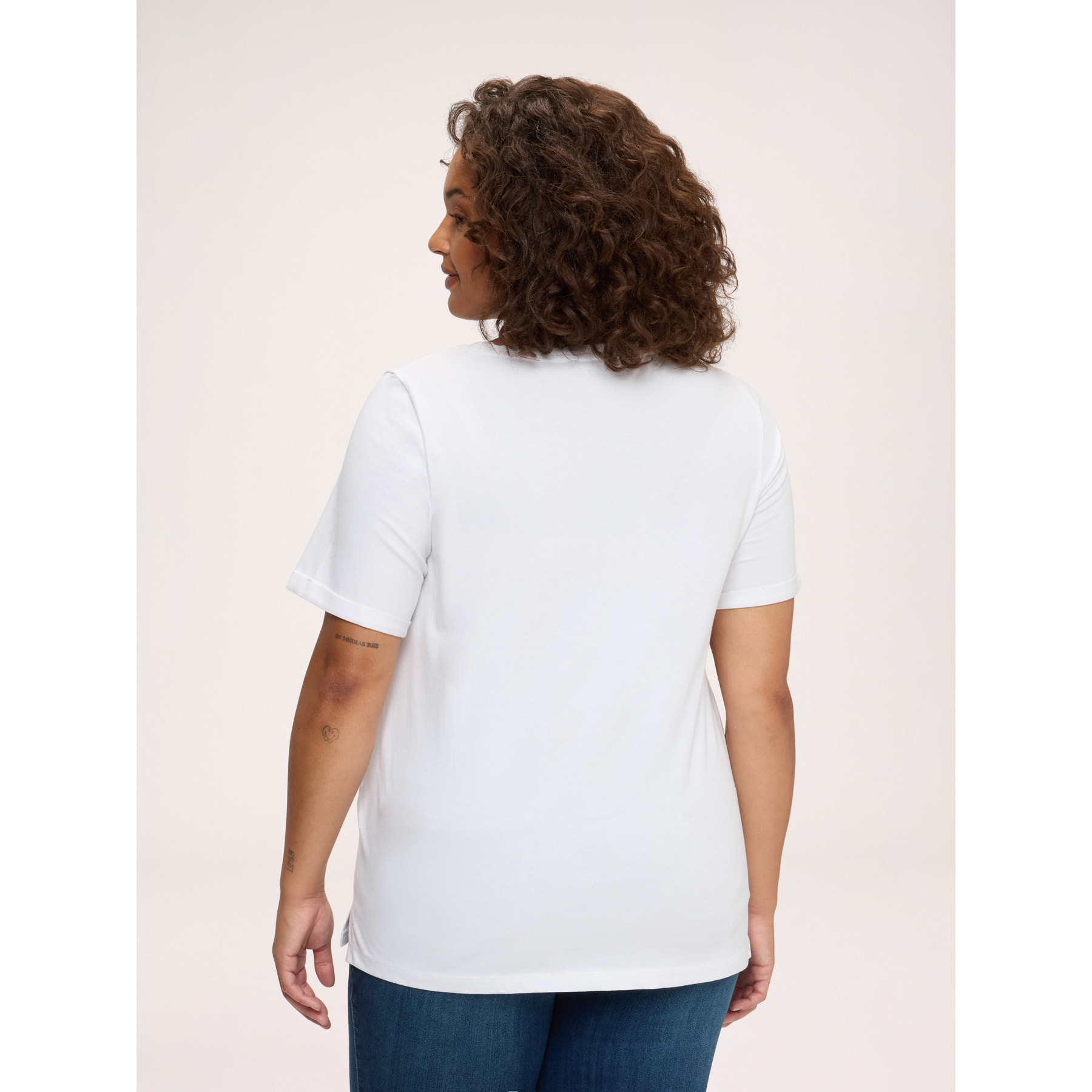 Fiorella Rubino - T-shirt in cotone con scritta funny - Bianco